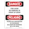Signmission OSHA Sign, Fire Door No Parking Bilingual, 14in X 10in Rigid Plastic, 10" W, 14" L, Spanish OS-DS-P-1014-VS-1232 - alternate 1